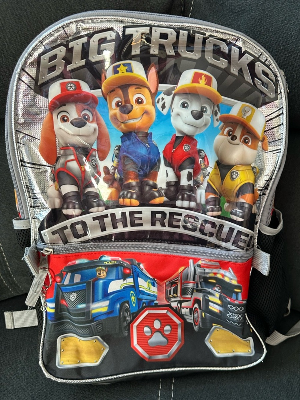 Paw Patrol Kids Backpack - Big Trucks To The Rescue Backpack